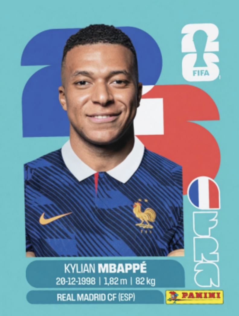 Cromo de jogador do Mundial